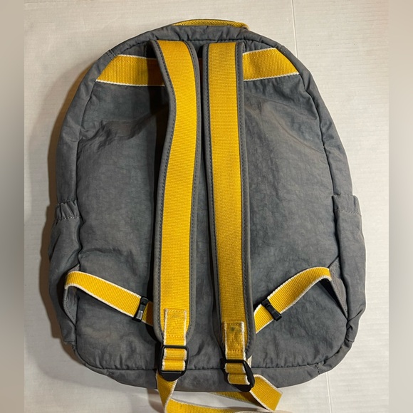 KIPLING LARGE SEOUL BACKPACK  LAPTOP GRAY AND YELLOW ACCENT TRAVEL HIKING WORK - Picture 8 of 8